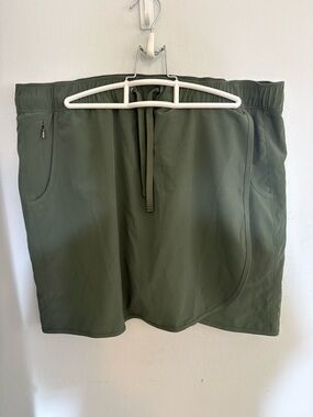 Patagonia Olive Green Active Skort with Drawstring Waist